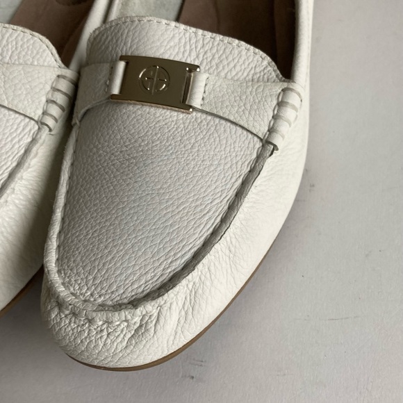 Giani Bernini GB Dailyn White Pebble Genuine Leather Loafers size 8.5 - Picture 10 of 16